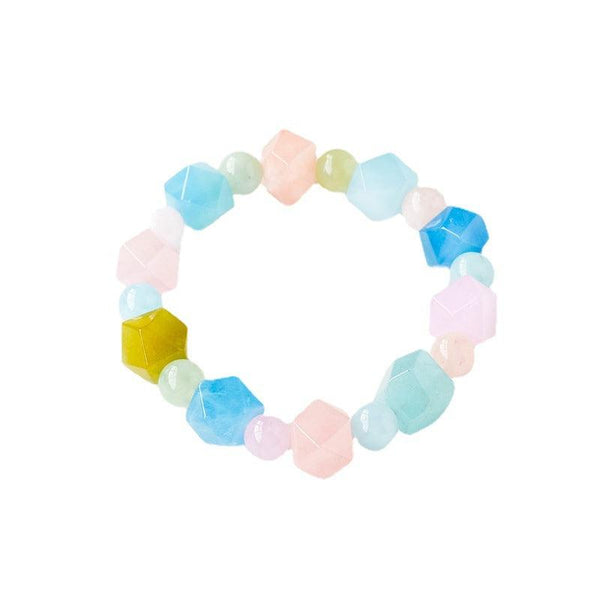 10mm candy colored morganite octagon crystal bracelet