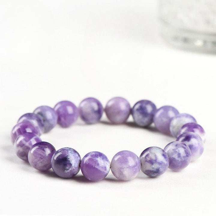 12mm amethyst opal bead crystal bracelet