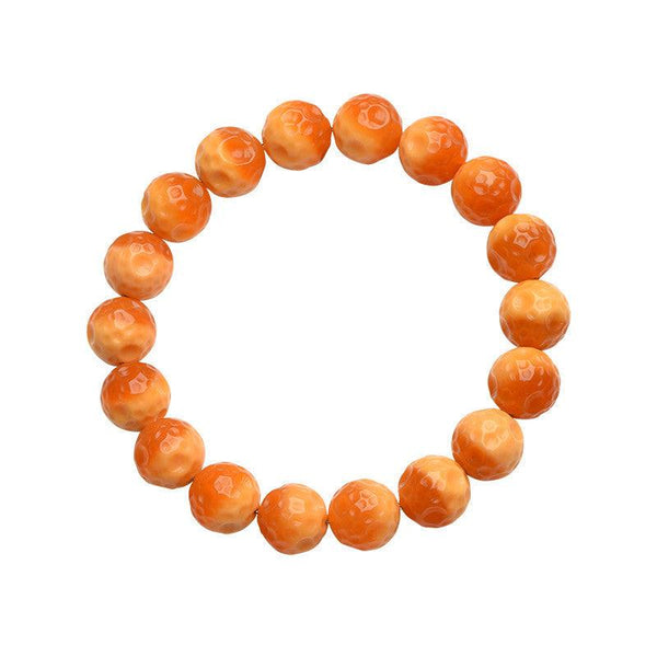 13mm myanmar yellow dragon jade bead bracelet