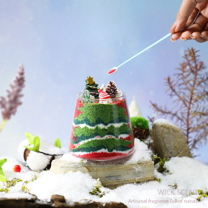 2024 christmas sand painting soy wax scented candle gift set
