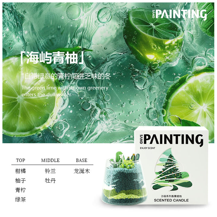 2024 christmas sand painting soy wax scented candle gift set
