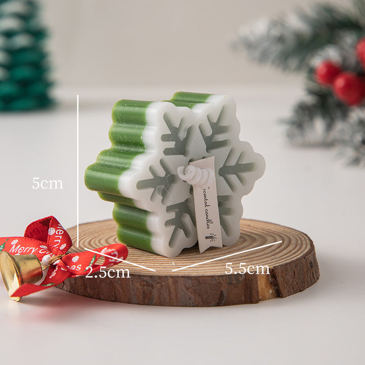 2024 christmas snowflake multicolor scented candle