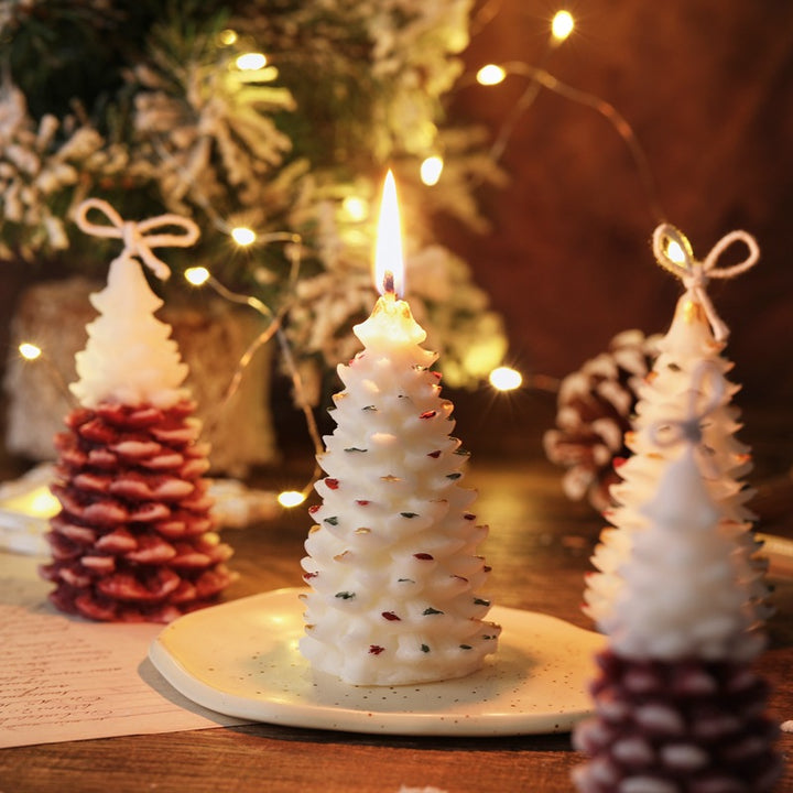 2024 white christmas tree shaped aromatherapy scented candle