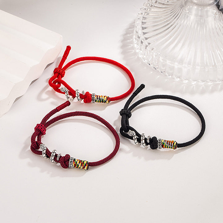 2025 year of snake zodiac lucky red string bracelet