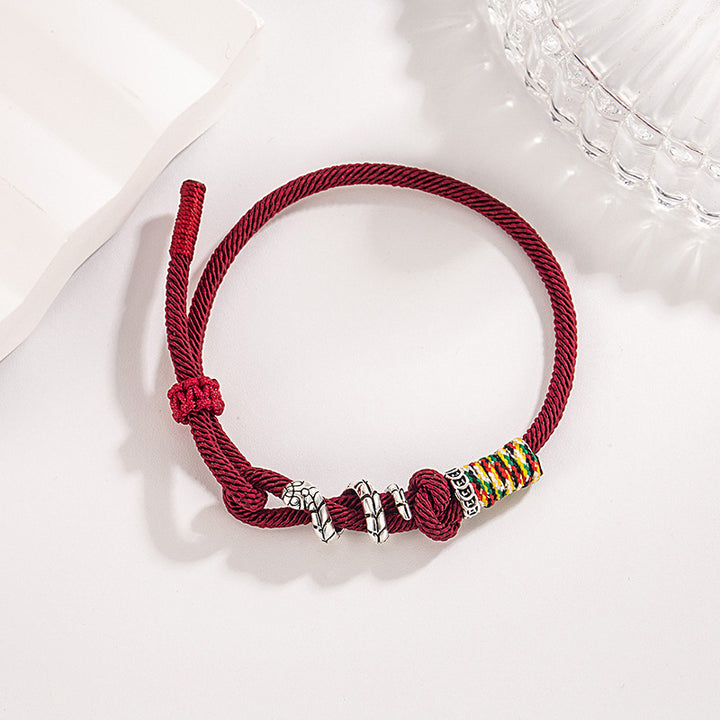 2025 year of snake zodiac lucky red string bracelet