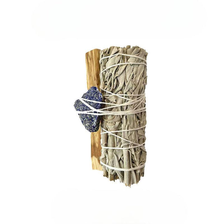 4 inch white sage smudge sticks mixed palo santo crystals