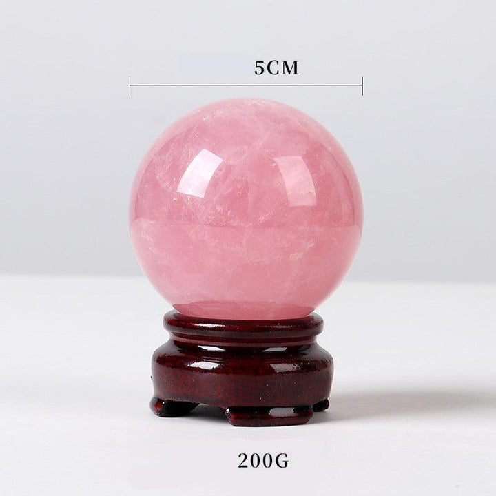 size of 5cm natural crystal ball ornament raw stone desktop crafts