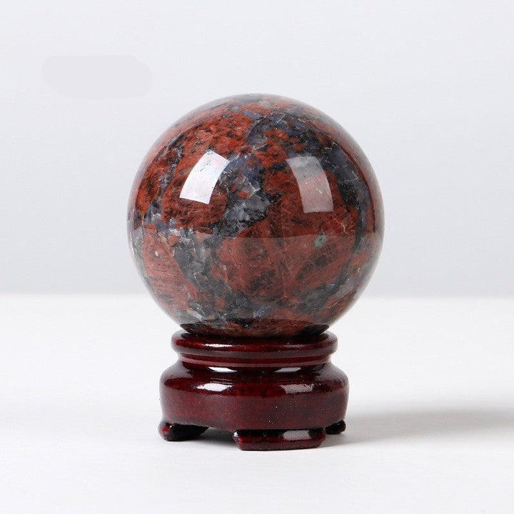 details of 5cm natural crystal ball ornament raw stone desktop crafts