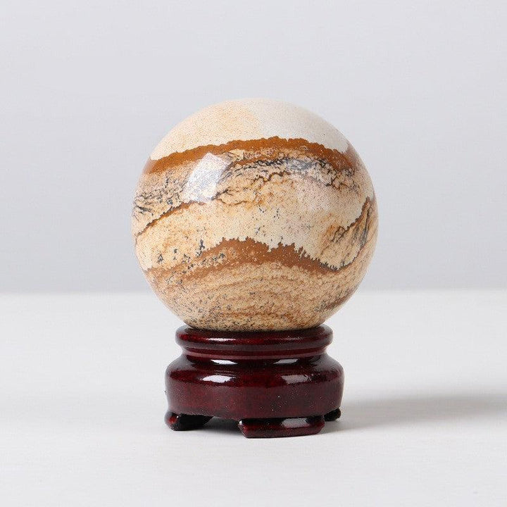 details of 5cm natural crystal ball ornament raw stone desktop crafts
