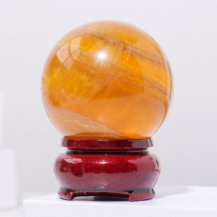 details of 5cm natural crystal ball ornament raw stone desktop crafts