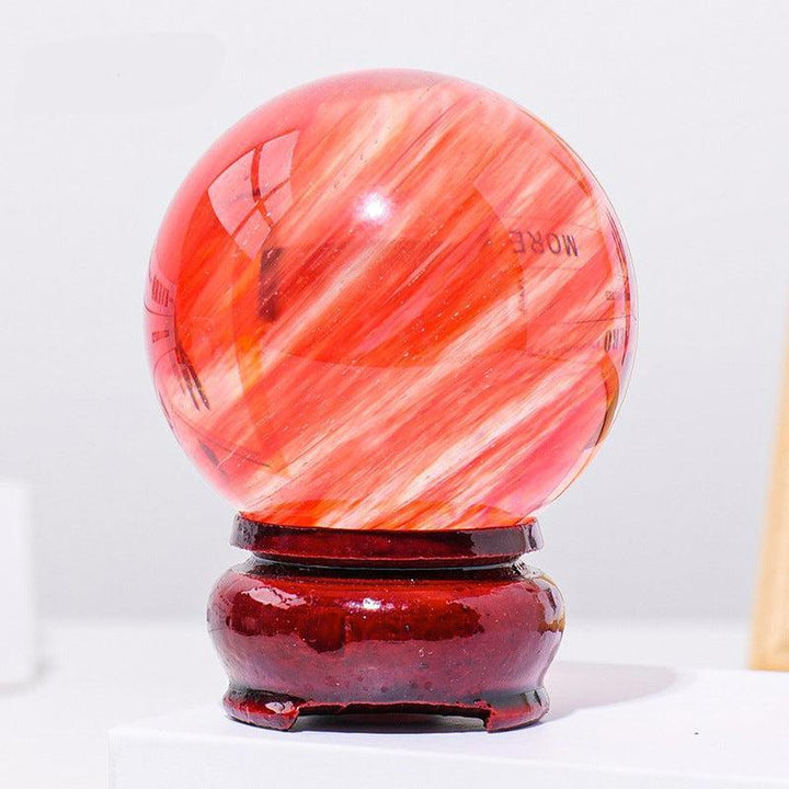 details of 5cm natural crystal ball ornament raw stone desktop crafts