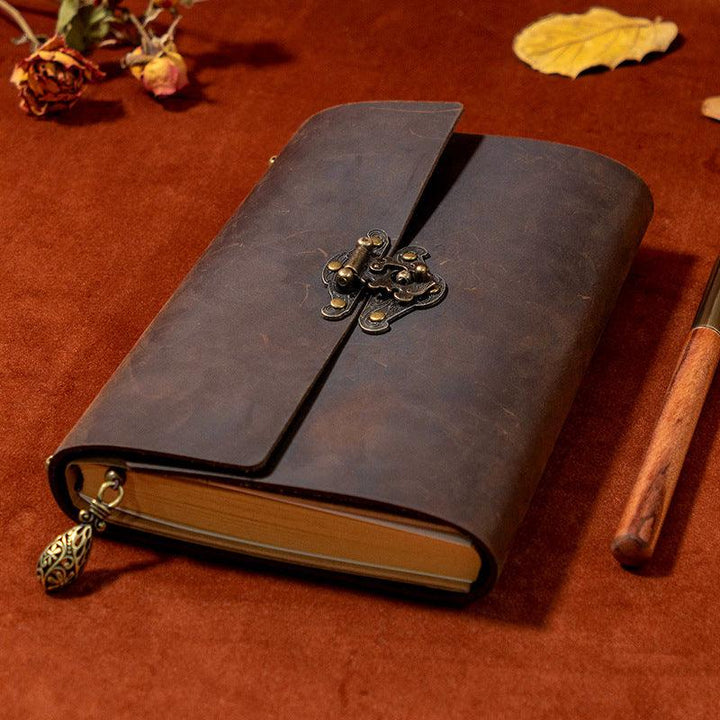 Vintage-Carved-Cowhide-Leather-Notebook-GothicStyle-Brown-B