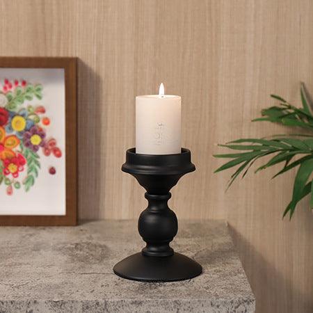 small american gothic black vintage candle holder
