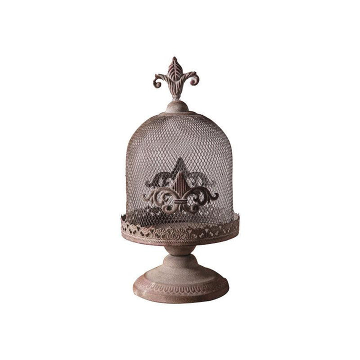 american industrial vintage iron birdcage candle holder