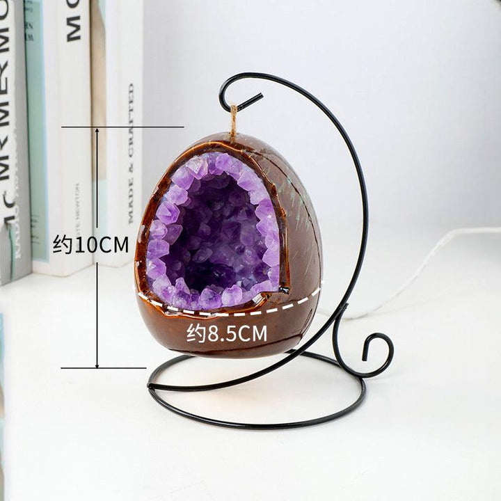 size of amethyst geode dinosaur egg led night light