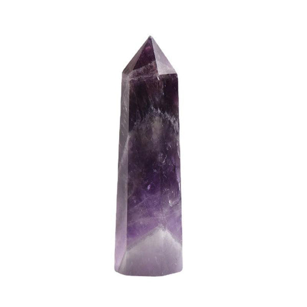 amethyst tower feng shui hexagonal crystal raw stone tower