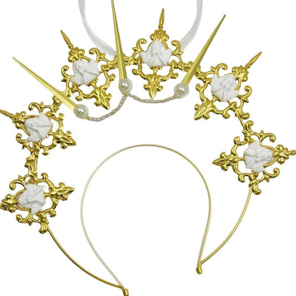 gold halo hair bands angel hair accessories 