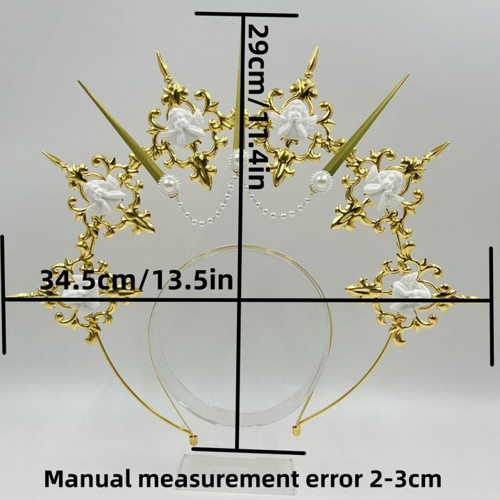 size of gold halo hair bands angel hair accessories