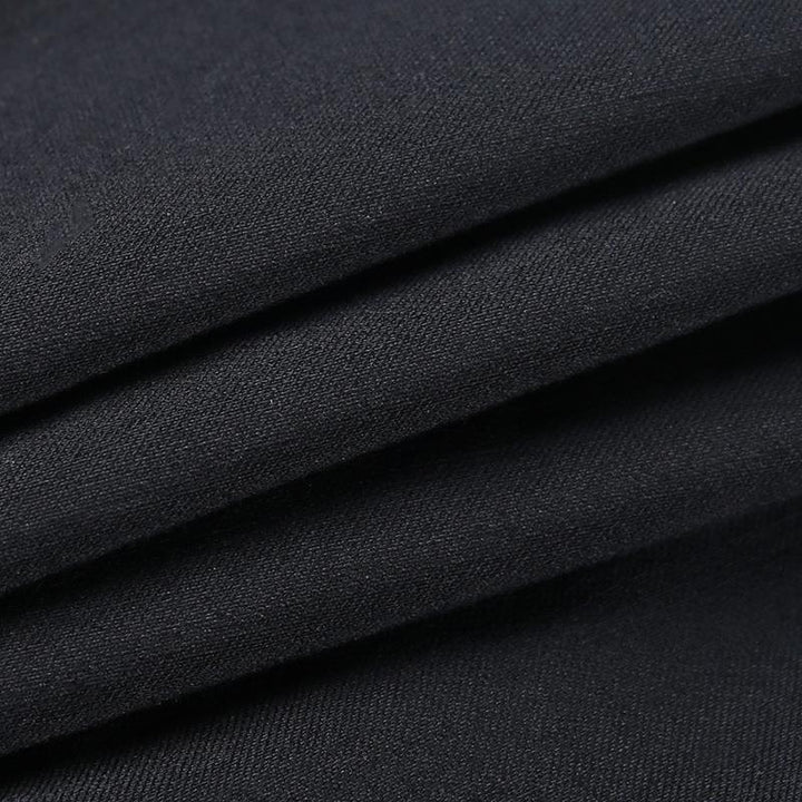 details of a black gothic steampunk half body dress