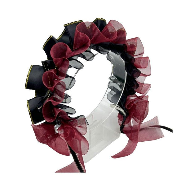black and red lolita headpiece gothic hair band