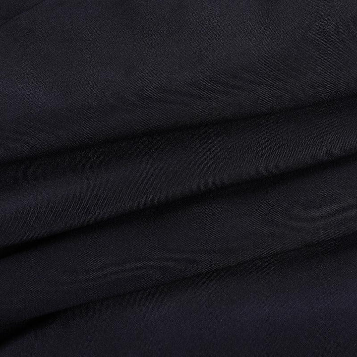 details of a black punk short gothic dress