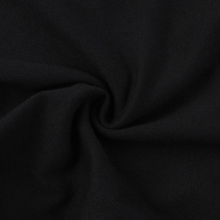 details of a black bat print sleeveless tank top