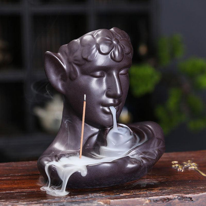 fairy zen tiny garden backflow incense burner holder 