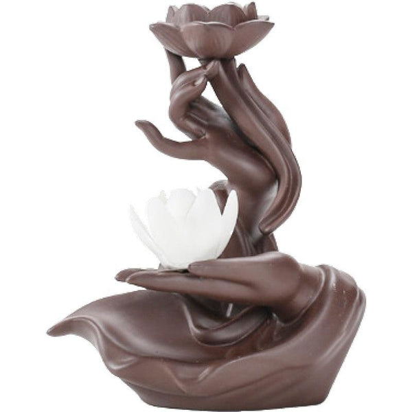 buddha hand lotus zen garden reversing incense burner holder