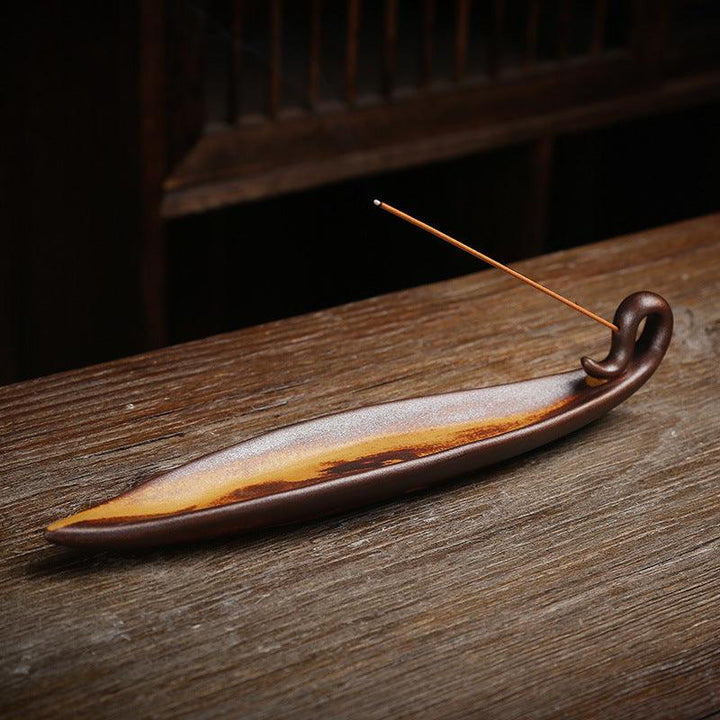 chinese zen garden office ceramic incense burner holder on the table
