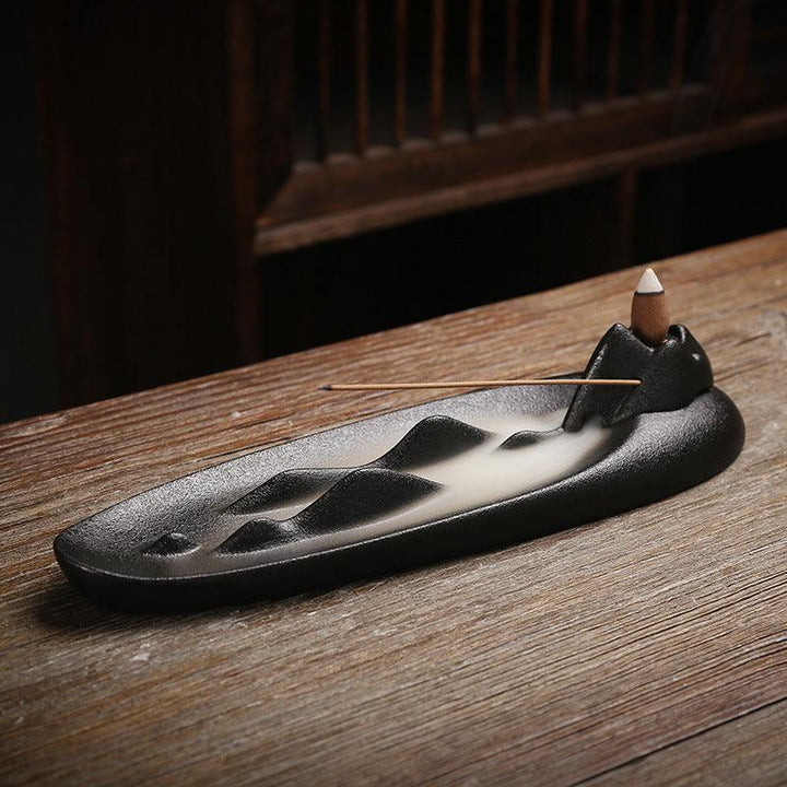 chinese zen garden office ceramic incense burner holder on the table