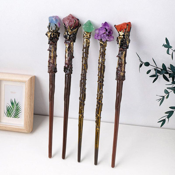 crystal magic wand wiccan vintage fairy wand