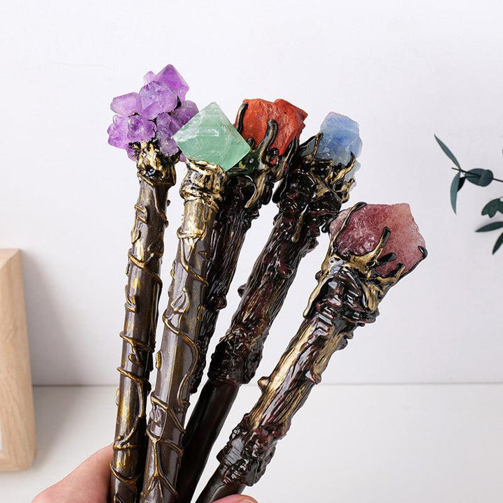 crystal magic wand wiccan vintage fairy wand