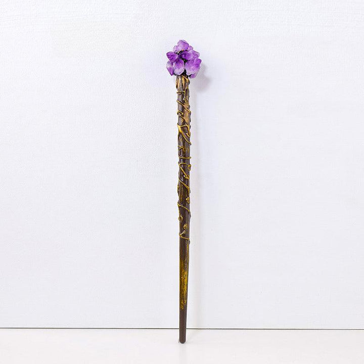 amethyst crystal magic wand wiccan vintage fairy wand