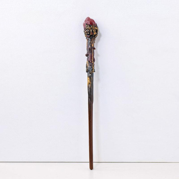 Red Jade crystal magic wand wiccan vintage fairy wand