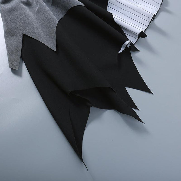 dark-sexy-black-and-white-gothic-batwing-sleeve-sleeveless-dress-12