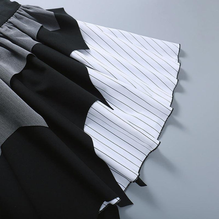 dark-sexy-black-and-white-gothic-batwing-sleeve-sleeveless-dress-13
