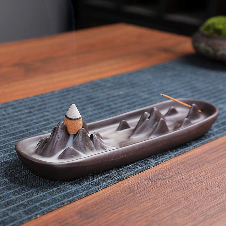 details of dragon fly under heaven backflow incense burner holder