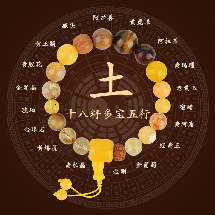 details of earth element bracelet five elements crystal feng shui bracelet