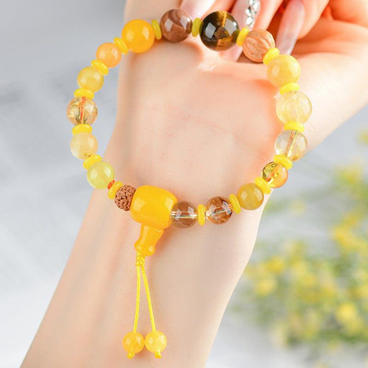 details of earth element bracelet five elements crystal feng shui bracelet