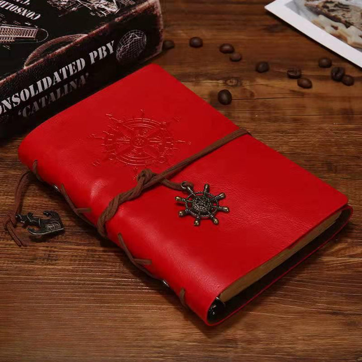 european-kraft-paper-pirate-book-notebook-red