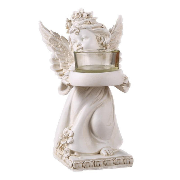 european vintage resin angel candle holder ornament