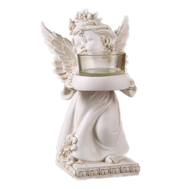 european vintage resin angel candle holder ornament