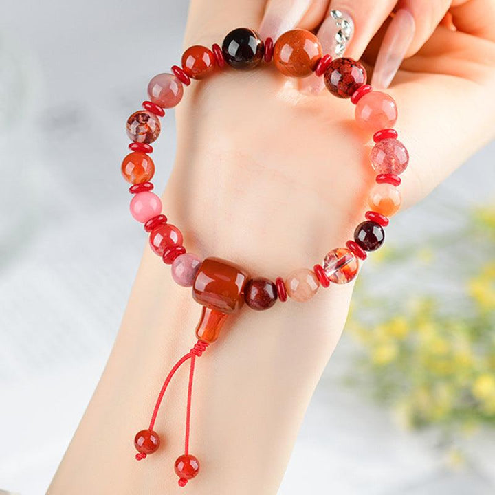 details of fire element bracelet five elements crystal feng shui bracelet