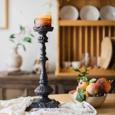 single head american country romantic iron candlestick