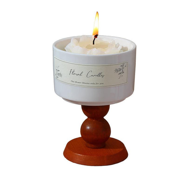 french camellia shape ceramic highball mug aromatherapy scented candles