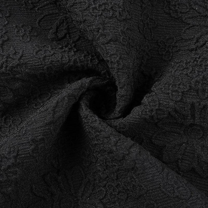 details of gothic black lace sleeveless long dress