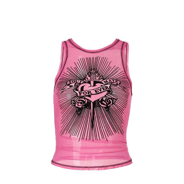 a gothic sexy sport camisole pink top tank