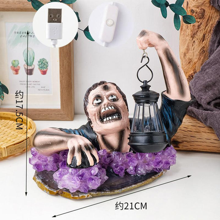 halloween crystal night light ambient decorative lamp