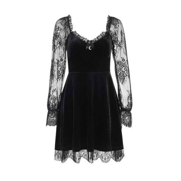 a long sleeve gothic plus size corset dress