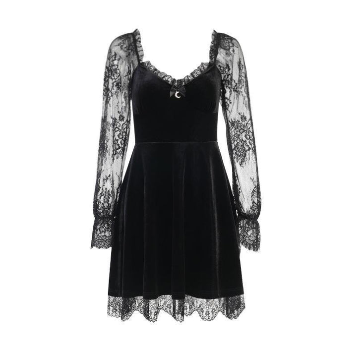 a long sleeve gothic plus size corset dress